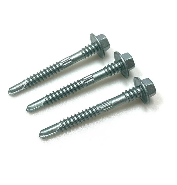 Half Thread Dt Silver Sds หัวแปลน Hex แบบเจาะตัวเอง
